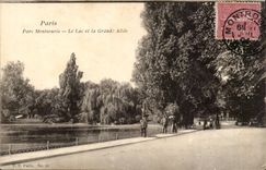 Paris (14) - the Montsouris- Park the Lake and the Large one Allee - CPA