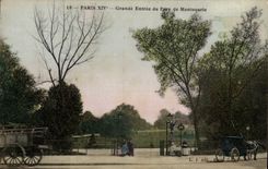 Paris (14) - Park of Montsouris- Grand Entrance of the Park-horse --CPA