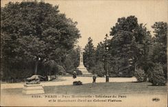 Paris (14) - Park of Montsouris- Monument raised with Colonel Flatters --CPA