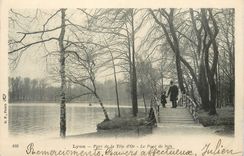 CPA Lyon Parc de la Tete d Or Le Pont de bois (carte 1900)