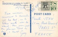 CPM Looking North from RCA Building New York City toward Central Park and Upper Manhattan 