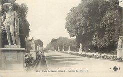 CPA Parc de saint cloud l'allee des statues