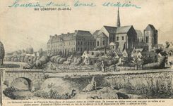 CPA Longpont (S et O) les batiment interieur du prieure de N D de longpont datent du XVIIIe s