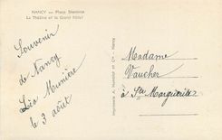 CPM Nancy Place Stanisias Le Theatre et le Grand Hotel