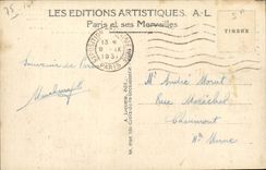 Paris 14 - The Lion of Belfort - Bartholdi - Sculptor - Boulevard Raspail and Rue Denfert Rochereau - CPA