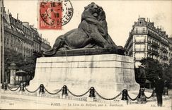 Paris 14 - The Lion of Belfort - Boulevard Raspail and Rue Denfert Rochereau - CPA