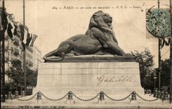 Paris 14 - The Lion of Belfort - Boulevard Raspail and Rue Denfert Rochereau - CPA