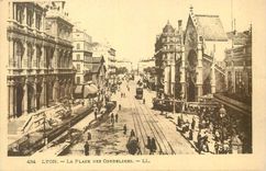 CPA Lyon La Place des Cordeliers Tramway
