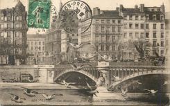 CPA Lyon Les Mouettes Pont Lafayette et Place des Cordeliers