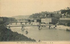 CPA Lyon Perspective des Ponts sur la Saone