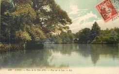 CPA Lyon Parc de la Tete d'Or Vue Sur le Lac