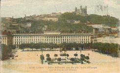 CPA Lyon Place Bellecour une des Plus belles d'Europe