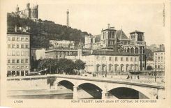CPA Lyon Pont Tilsitt Saint Jean et Coteau de Fourviere