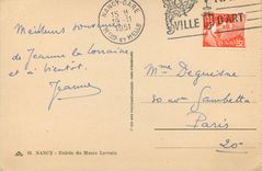 CPA Nancy Entree du Musee Lorrain