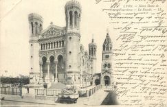 CPA Lyon Notre Dame de Fourvieres la Facade (carte 1900