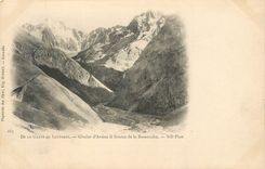 CPA de la Grave au Lautaret Glacier d'Arsine Source de la Romanche (carte 1900)