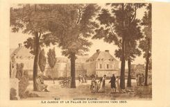 CPA Ancien Paris Le Jardin et le Palais du Luxembourg Vers 1815