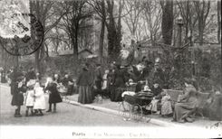 Paris 14 REPRODUCTION Montsouris Park - Allee a CPA