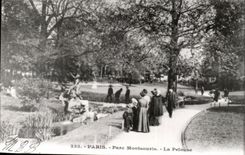Paris 14 REPRODUCTION Montsouris Park - Lawn CPA
