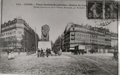 WIEDERGABE Paris-14 - der Lowe von Belfort - Denfert Rochereau setzen - CPA