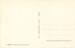 CPM Reims statue de jeanne d arc