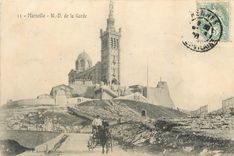 CPA 13 marseille n d de la garde (animee)