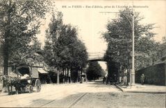 Paris (14) Street D' Alesia taken of the Avenue of Montsouris-horse-CPA