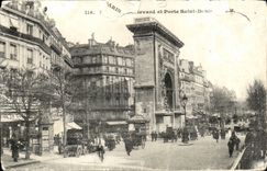 Paris (14) Boulevard and Saint-Denis Gate --CPA