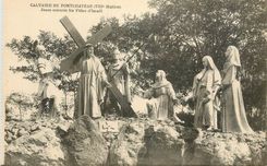 CPA Calvaire de PontChateau (VIIIe Station) Jesus Console les Filles d'Israel