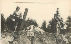 CPA Calvaire de Pontchateau (IXe Station) Jesus Tombe pour la Troisieme Fois