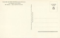 CPA Calvaire de Pontchateau (Loire INferieure) Le Chemin de la Croix XIIe Station Jesus Meurt sur la CroixM