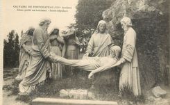 CPA Calvaire de Pontchateau (XIVe Station) Jesus Porte au Tombeau Saint Sepulcre