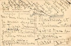 CPA Reims (Marne) Le Cours J B Langlet et la Cathedrale