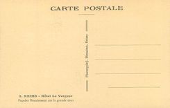 CPA Reims Hotel le Vergeur Facades Renaissance sur la Grande Cour