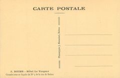 CPA Reims Hotel le Vergeur Grande Cou et Facade du N° 5 de la Rue de Sedan