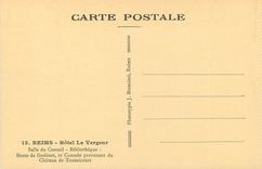 CPA Reims Hotel le Vergeur Salle du Conseil Bibliotheque Chateau de Toussicourt