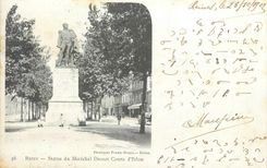 CPA Reims Statue du Marechal Drouet Comte d'Erlon (carte 1900)