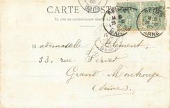 CPA Reims Statue du Marechal Drouet Comte d'Erlon (carte 1900)