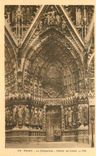 CPA Reims la Cathedrale Portail de Droite