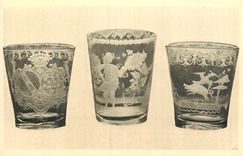 CPA Nancy Musee Historique Lorrain au Palais Ducal Verres de Mariage et de chasse (XVIIIe Siecle)