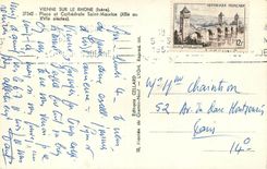 CPM Vienne sur le Rhone (Isere) Place et Cathedrale Saint Maurice (XIIe au XVI e siecles)