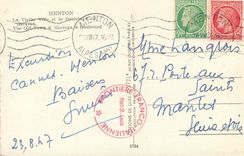 CPM Menton La Vieille Ville et le Boulevard de Garavan