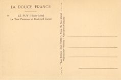 CPA La Douce France Le Puy (Haute Loire) La Tour Pannessac et Boulevard Carnot
