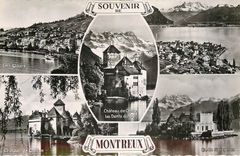CPM Souvenir de Montreux Chateau de Chillon Les Dents du Midi