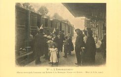 REPRO L'Embarquement Oeuvre Municipale Lyonnaise des Enfants a la Montagne