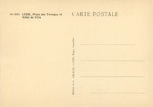 CPA Lyon Place des Terreaux et Hotel de Ville