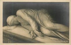 CPA Roma Basilica di S Cecilia la Statua della Santa (Particolare)