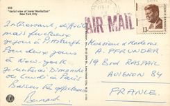 CPM New York City Aerial View of Lower Manhattan