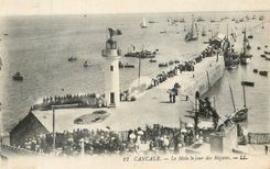 CPA Cancale le Mole le Jour des Regates Bateaux