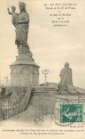 CPA le Puy en Velay Statues de N D de France et de Mgr de Morlbon sur le Rocher Corneille